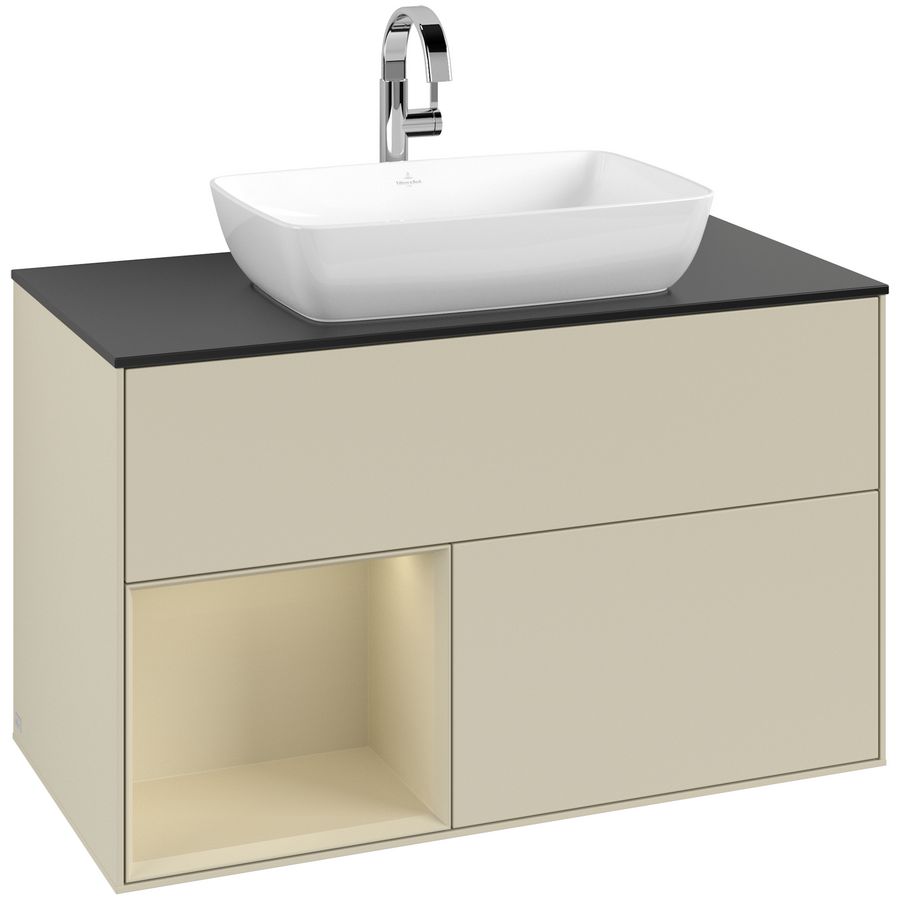 Wastafelonderkast Finion 1000x603x501mm S.Grey Matt Lacquer F772HJHJ