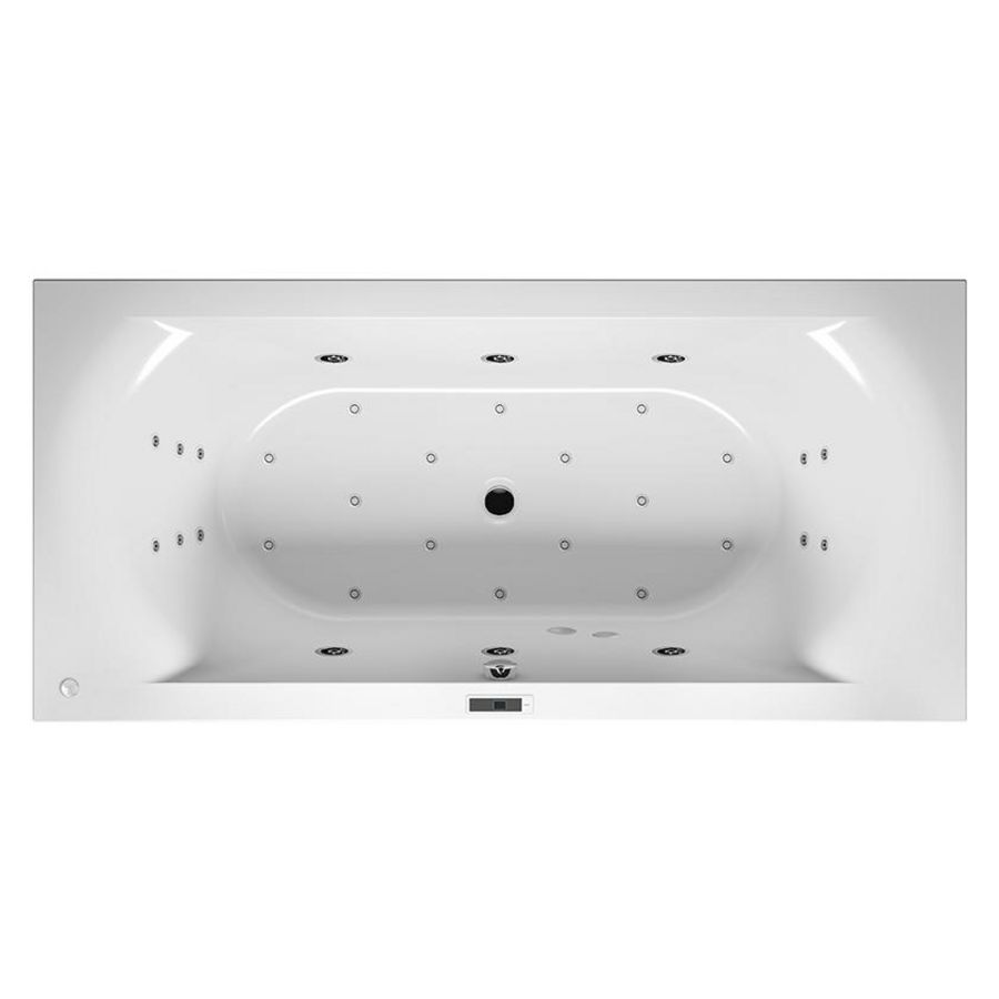 Whirlpool Linares Rihopool 190x90cm systeem BLISS links hoogglans wit