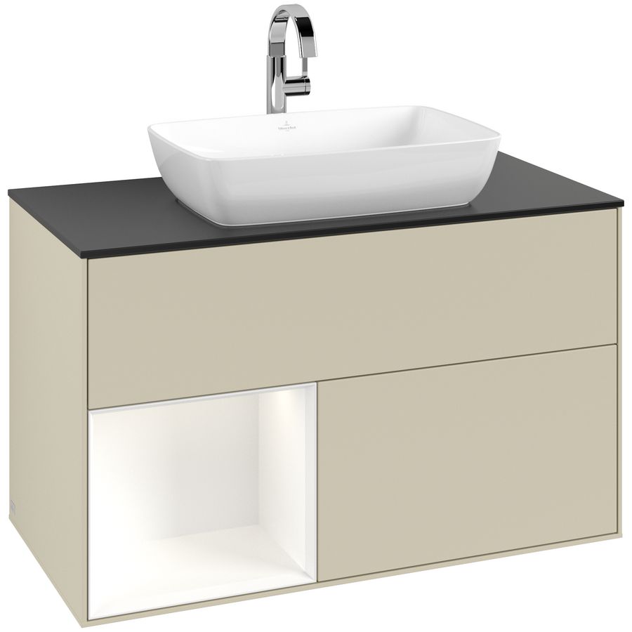 Wastafelonderkast Finion 1000x603x501mm S.Grey Matt Lacquer F772MTHJ