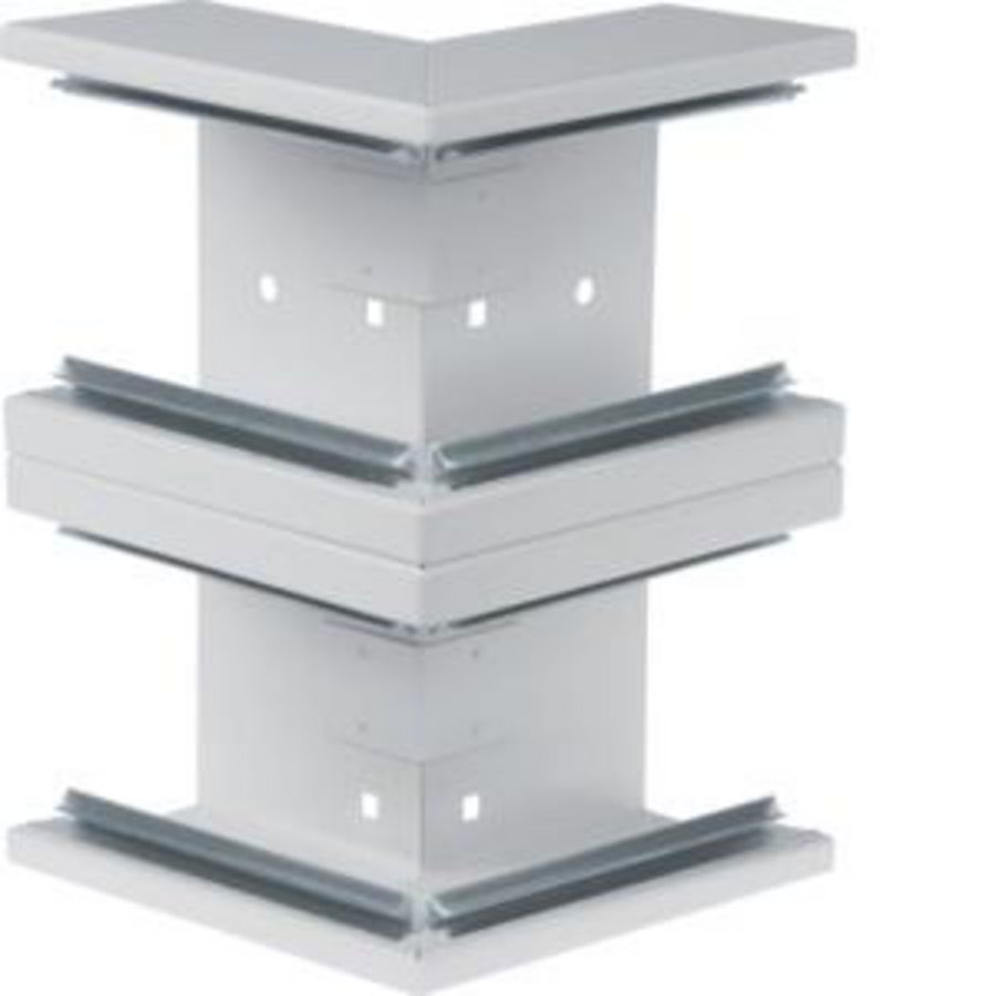 Buitenhoek staal voor goot BRS 65x210mm dubbel lichtgrijs
