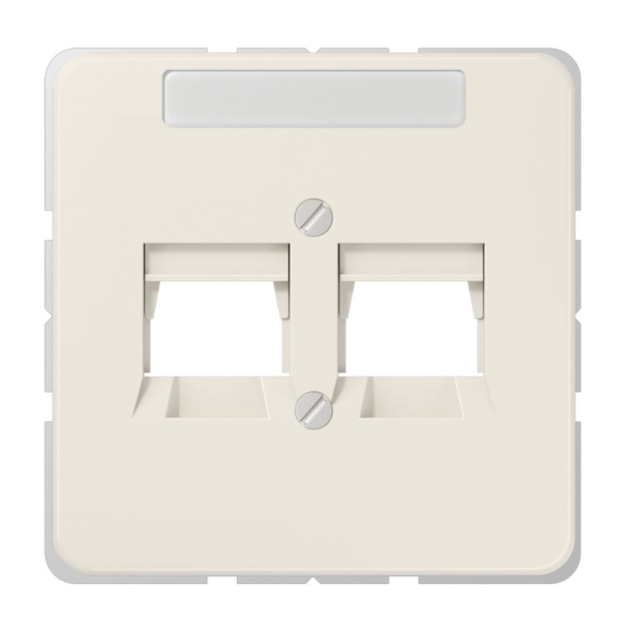 Afdekking wit voor mod.jack 2-voudig CD500