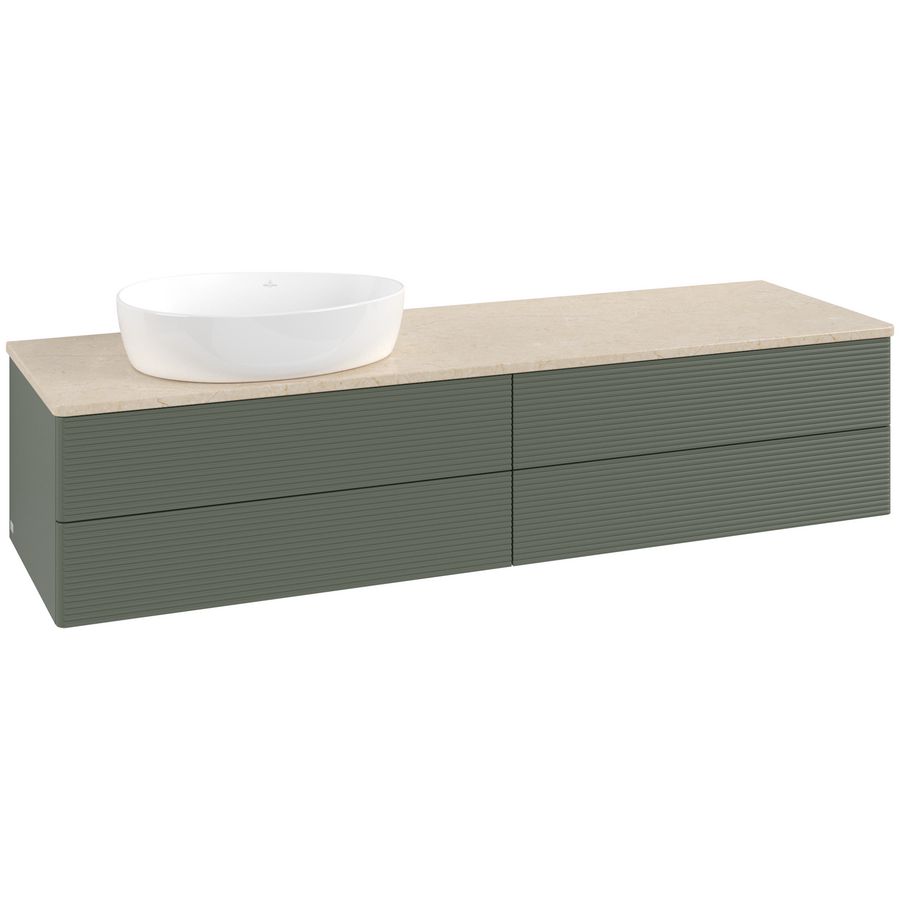 Wastafelonderkast Antao 1600x360x500mm L.Green Matt Lacquer K26113HL