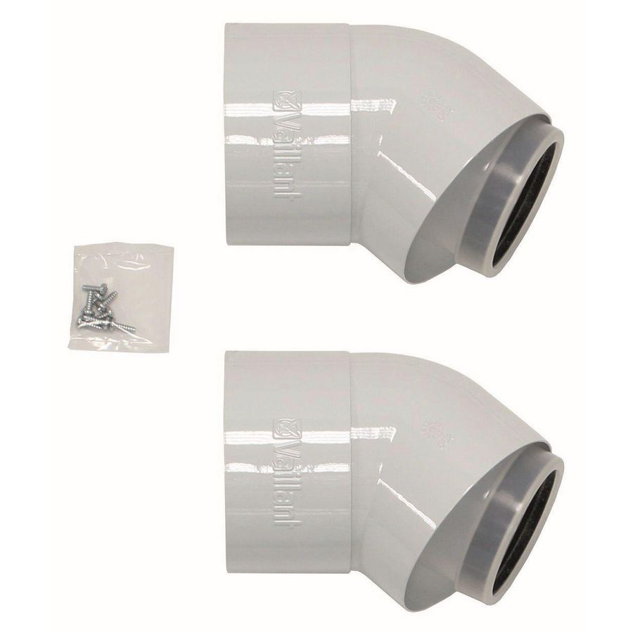 Set a 2st. Concentrische bocht 45gr 80/125 HR