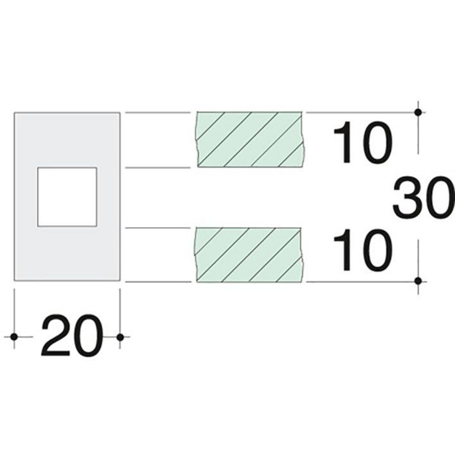 Kontaktblok rail-rail (10) VVE=10