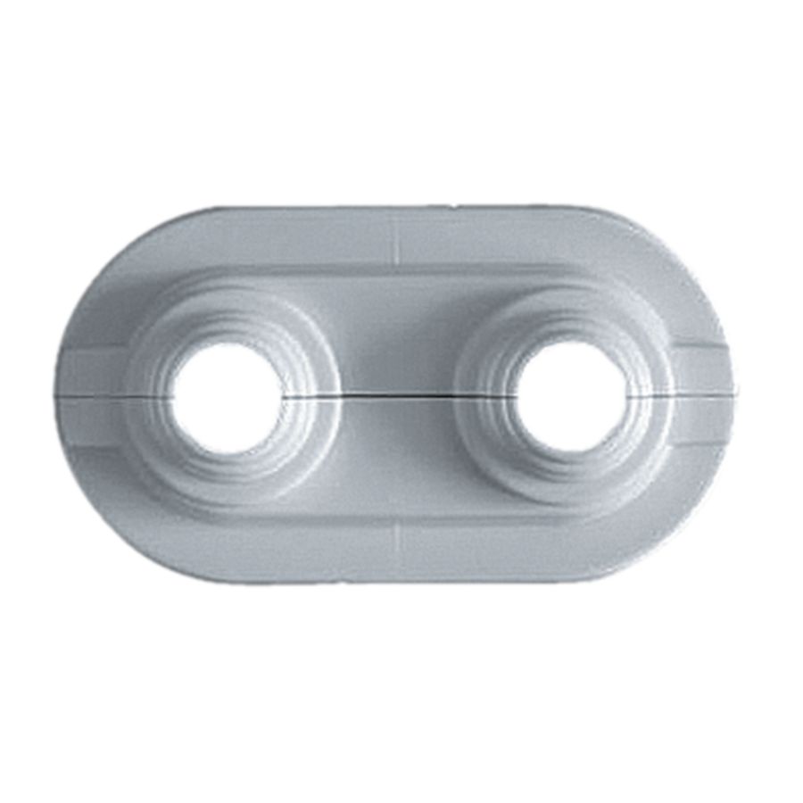 Rozetten dubbel HOH 50mm buis 14 tot 20mm VVE=20