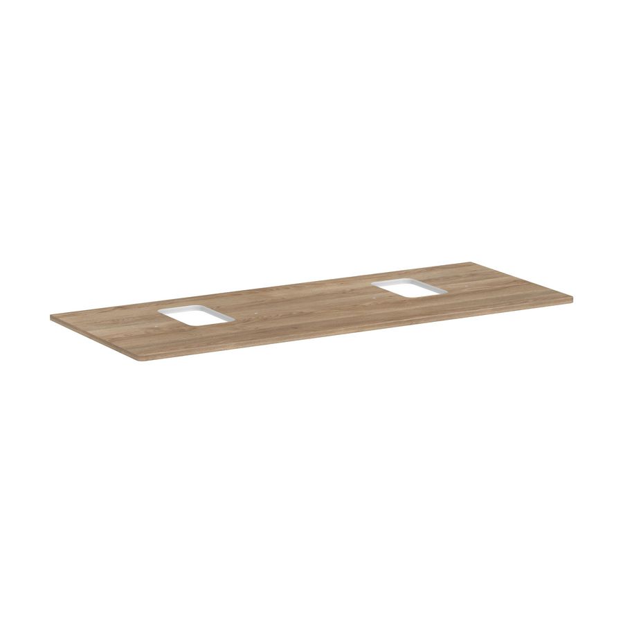 Console 1360x550mm m 2 uitsparingen Waskom m kraangat Xelu Q