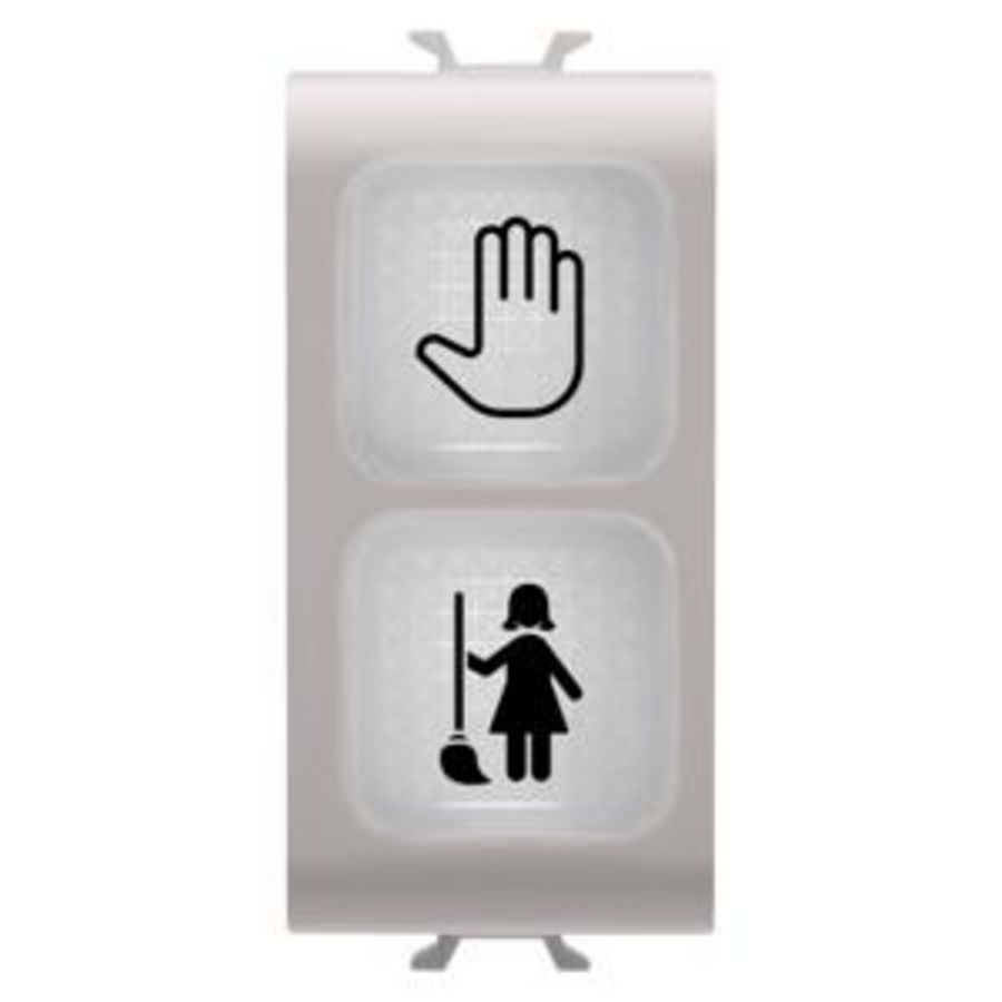 DOUBLE INDICATOR LAMP-OPAL-DND+MUR-1 MODULE-NATURAL