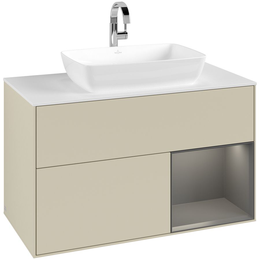 Wastafelonderkast Finion 1000x603x501mm S.Grey Matt Lacquer F781GKHJ
