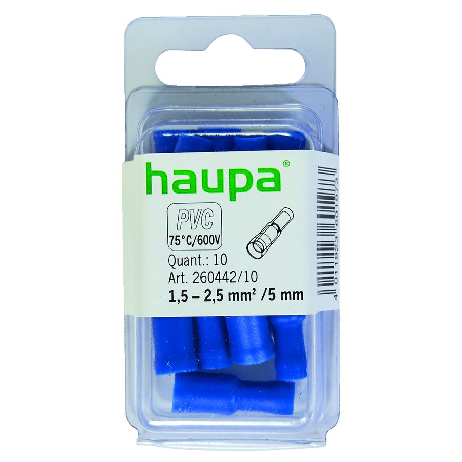 Zak a 100st. Rondstekkerhuls female 1.5-2.5/5mm isol. PVC