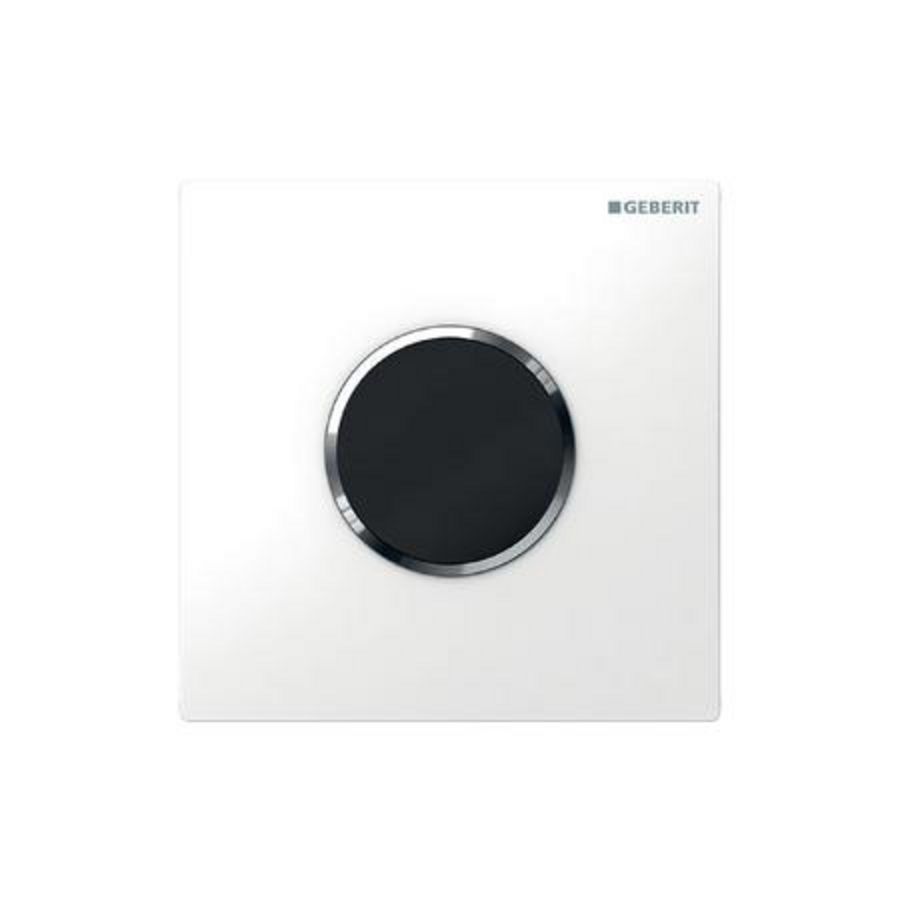 Urinoirsturing Type10 ROUND infrarood batterijvoeding voeding plaat: wit designring: chroom