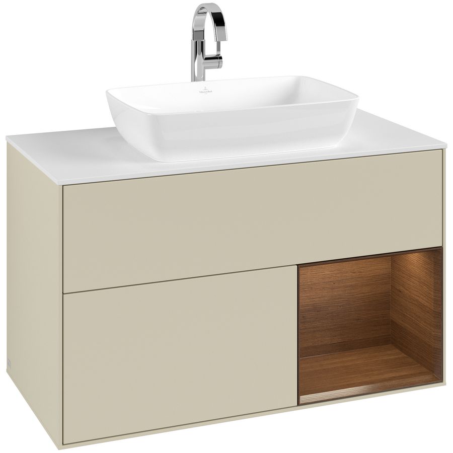 Wastafelonderkast Finion 1000x603x501mm S.Grey Matt Lacquer F781GNHJ