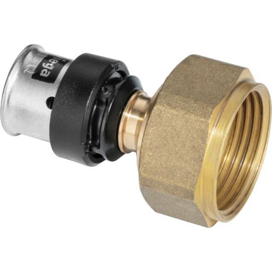 2-del. schroefkoppeling SMARTPRESS 16x1/2" wartel brons 6763