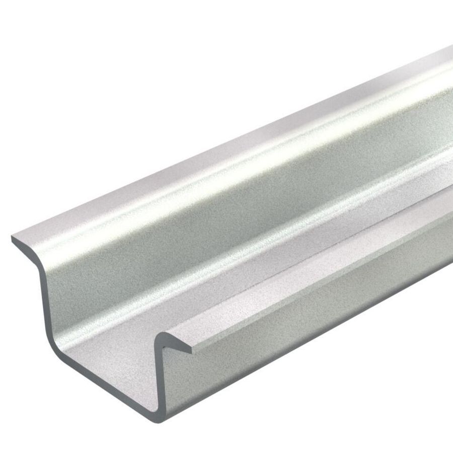 Lengte a 2m. DIN-rail gesloten 225mm 35x15mm staal verzinkt.