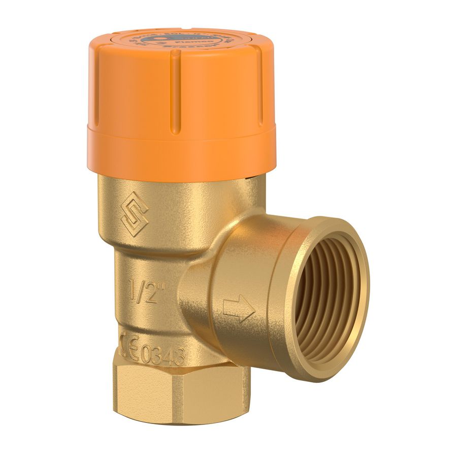 Veiligheidsvent. Prescor Solar 1/2"x3/4"bn. 6bar