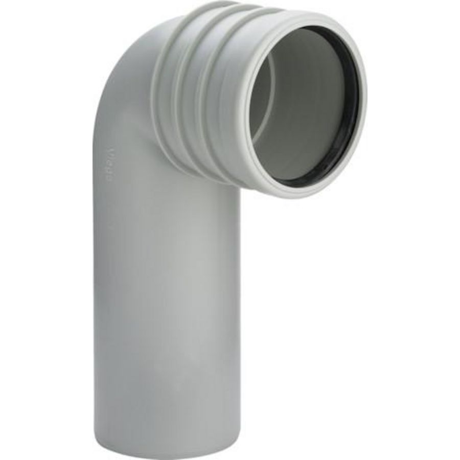 Wc-Aansluitbocht 90° DN 90 kunststof/grijs VVE=2