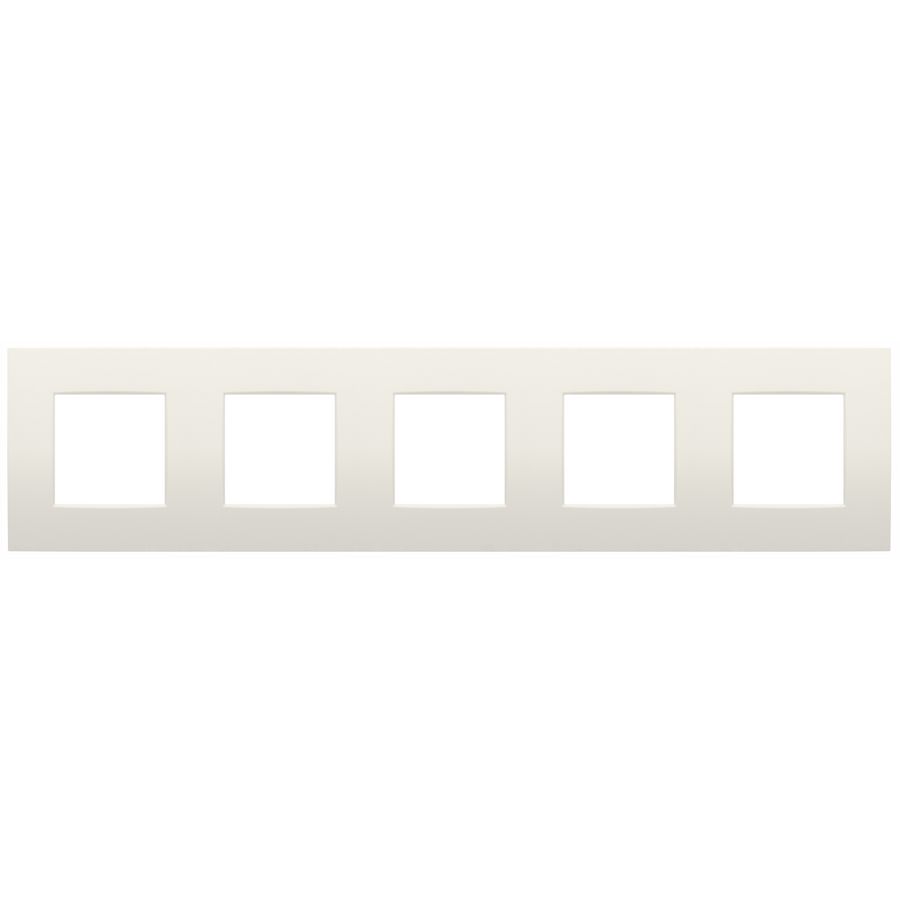 5-voudige afdekplaat 71mm centerafstand Niko Intense cotton white textured