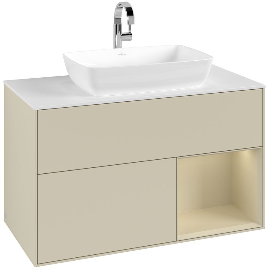 Wastafelonderkast Finion 1000x603x501mm S.Grey Matt Lacquer F781HJHJ