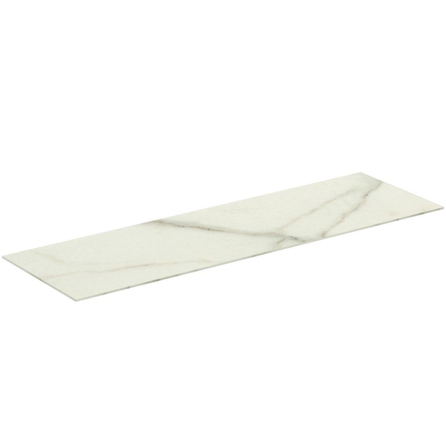 Conca keramisch afdekblad 1200x373x6mm zonder uitsnijding white marble