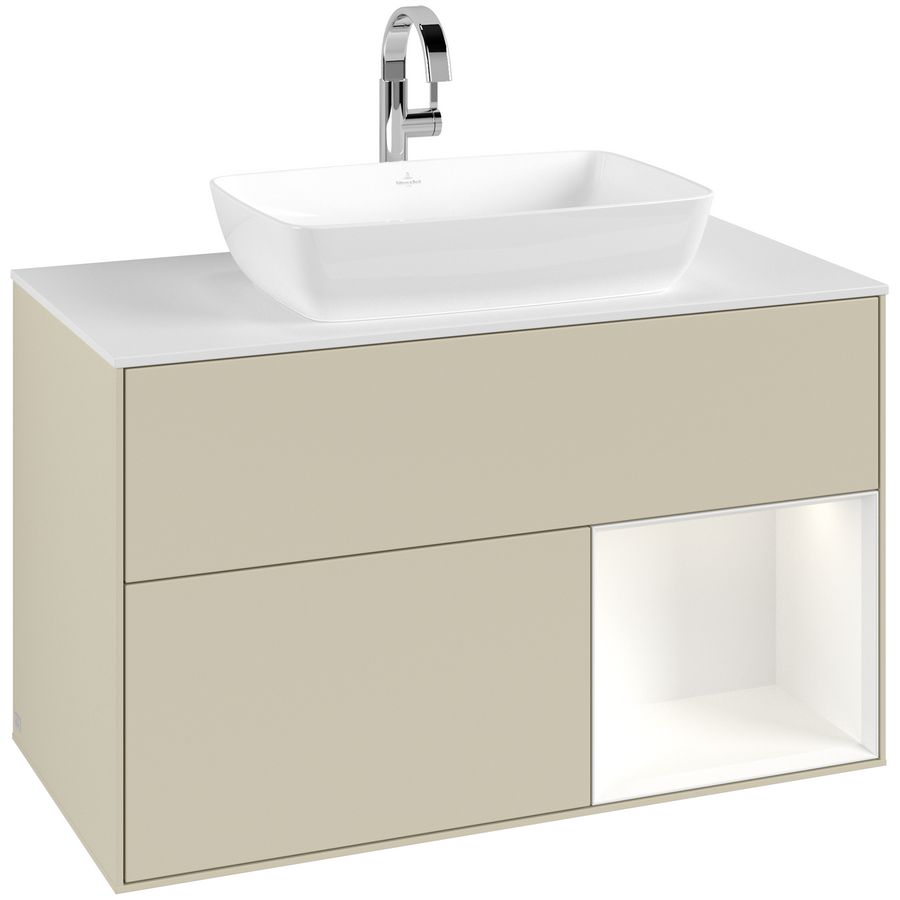 Wastafelonderkast Finion 1000x603x501mm S.Grey Matt Lacquer F781MTHJ