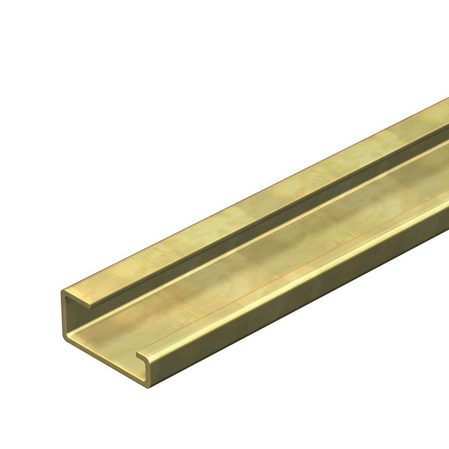 Lengte a 2m. Draagrail gesloten 32x15mm staal verzinkt transpar.