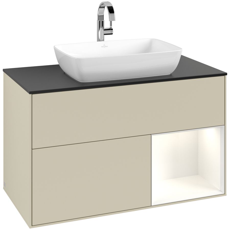 Wastafelonderkast Finion 1000x603x501mm S.Grey Matt Lacquer F782GFHJ