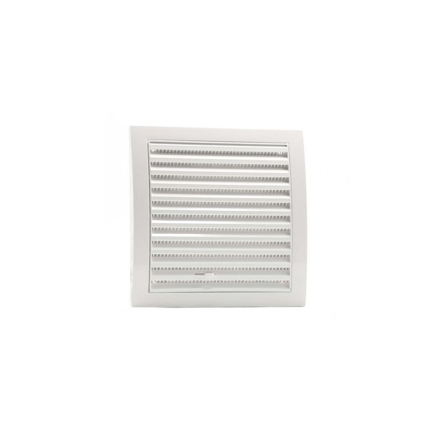 Afsluitbaar ventilatierooster 190x190-Ø125mm wit