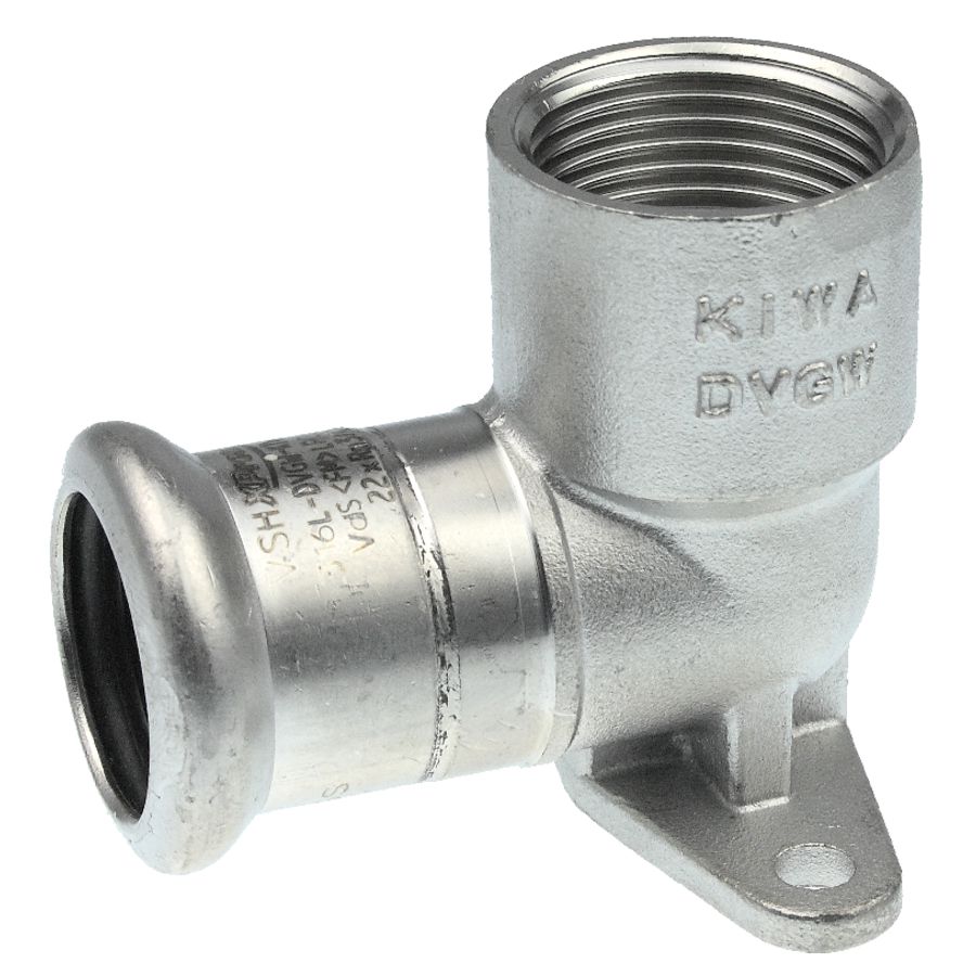 Muurplaat XPress RVS 316L 15x1/2"bn. R2716