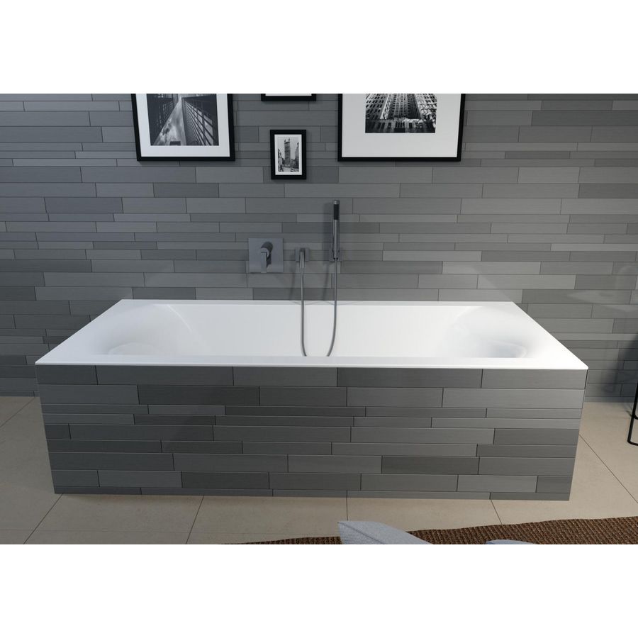 Ligbad Linares 170x75cm wit hoogglans excl. badpoten