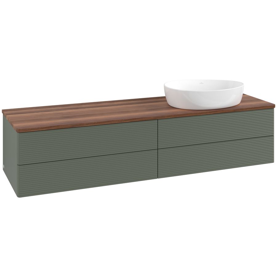 Wastafelonderkast Antao 1600x360x500mm L.Green Matt Lacquer K27112HL