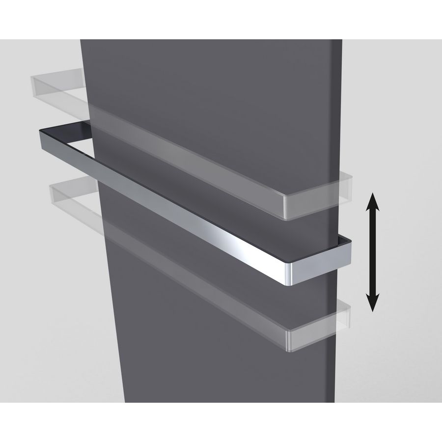 Handdoekbeugel verchroomd tbv radiator Fina 536mm