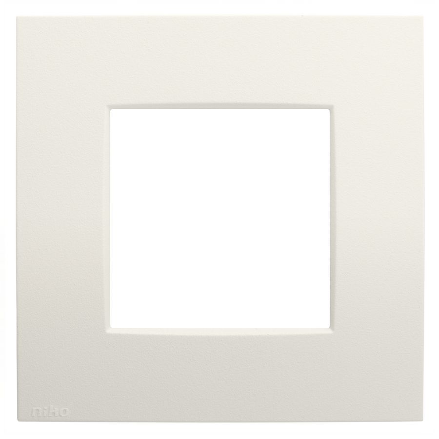 Enkelvoudige afdekplaat Niko Intense cotton white textured