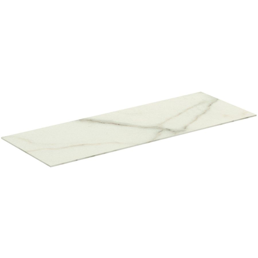 Conca keramisch afdekblad 1000x373x6mm zonder uitsnijding white marble
