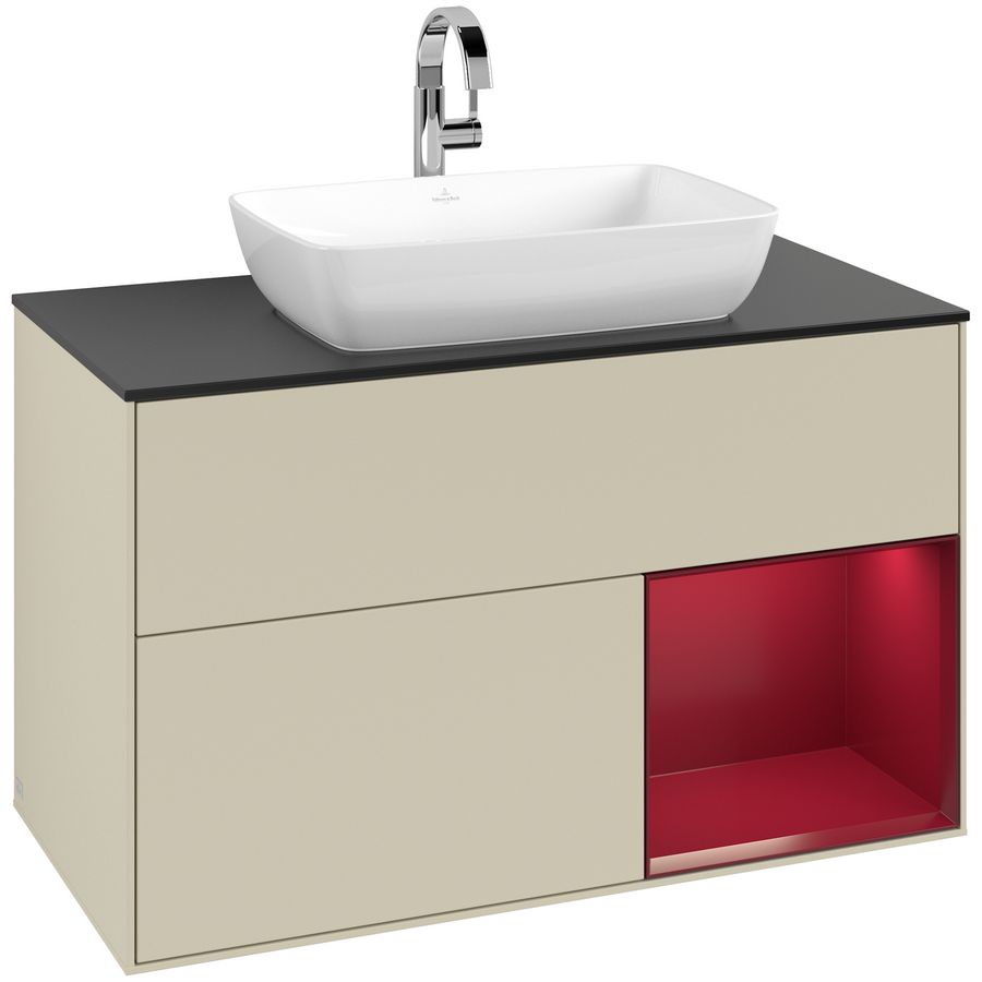 Wastafelonderkast Finion 1000x603x501mm S.Grey Matt Lacquer F782HBHJ