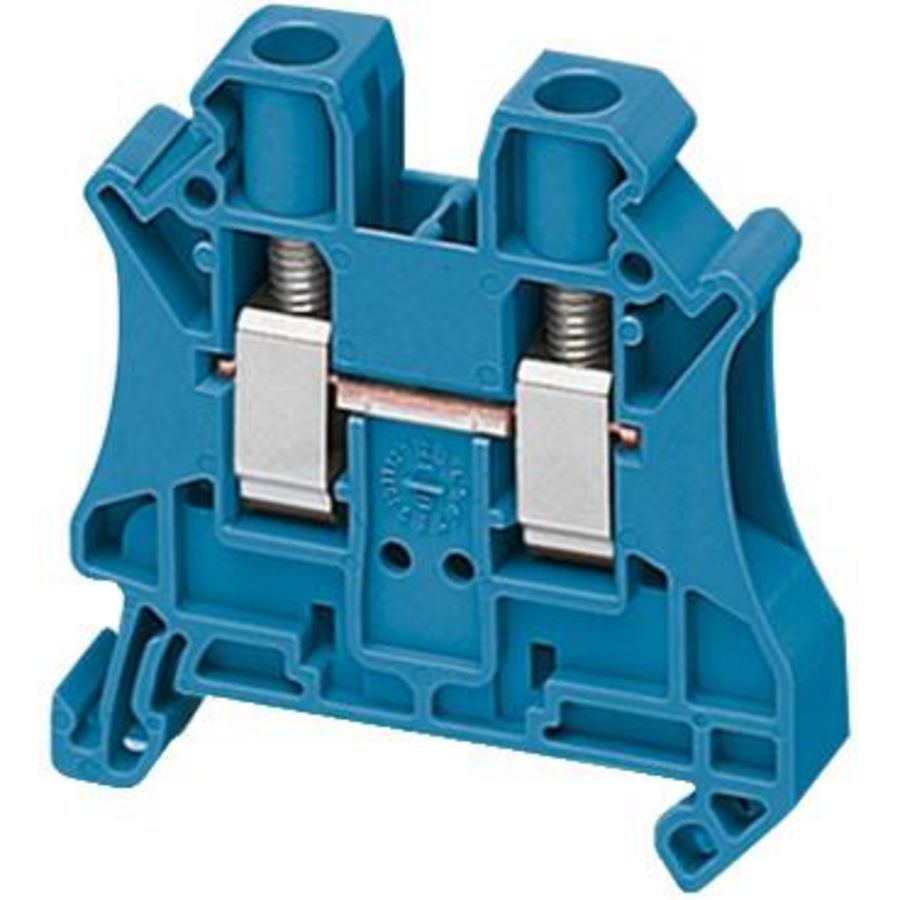 Doorvoerklem 6mm² 41A Enkel niveau Schroef Blauw VVE=50