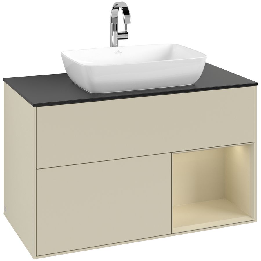 Wastafelonderkast Finion 1000x603x501mm S.Grey Matt Lacquer F782HJHJ
