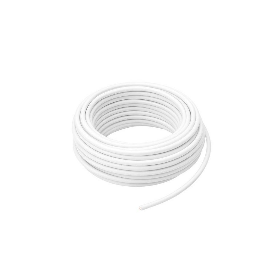 RolA 100m. Kabel PVC rond 3x0,75mm² wit