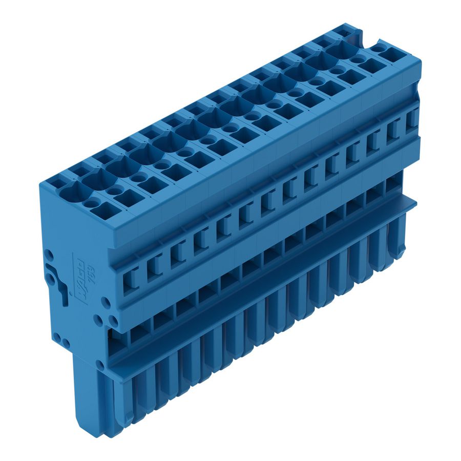 1-draads female steker CAGE CLAMP 4mm² blauw VVE=10