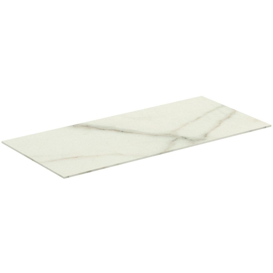 Conca keramisch afdekblad 800x373x6mm zonder uitsnijding white marble