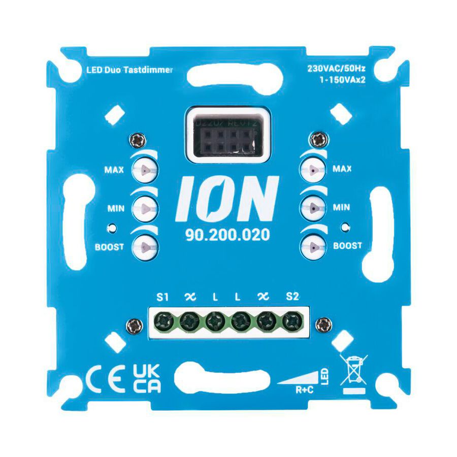 LED Duo Tastdimmer 2x150 Watt VVE=10