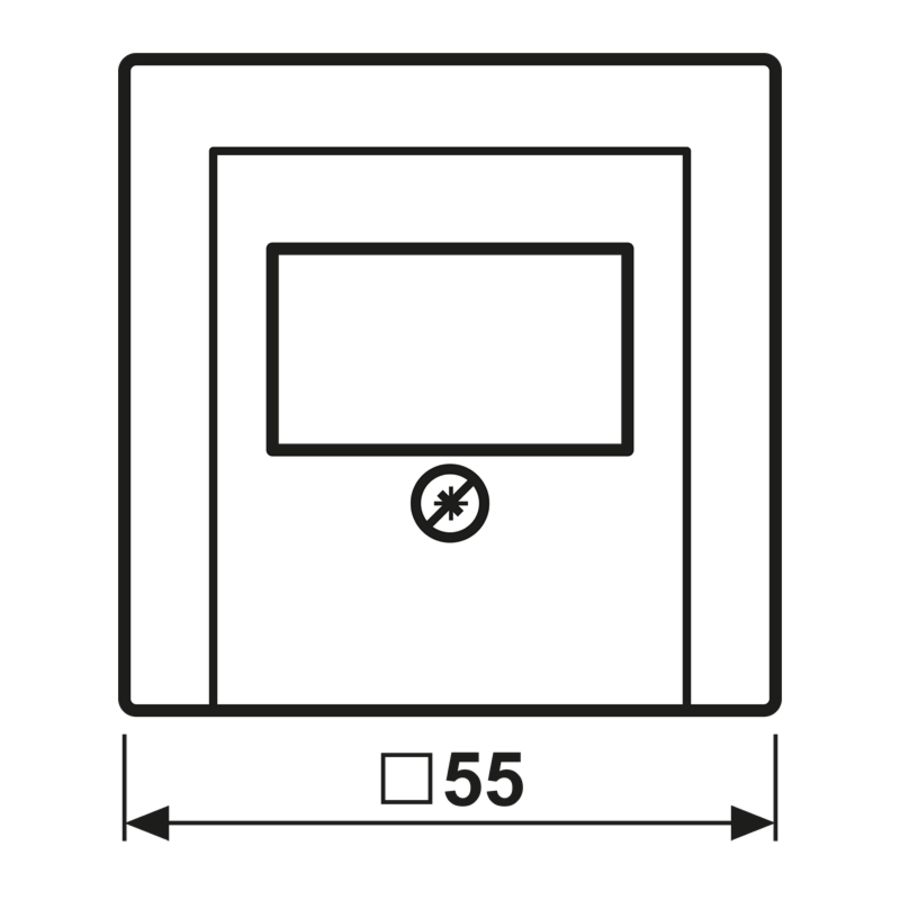 Afdekking ABAS wit voor speaker aansl.