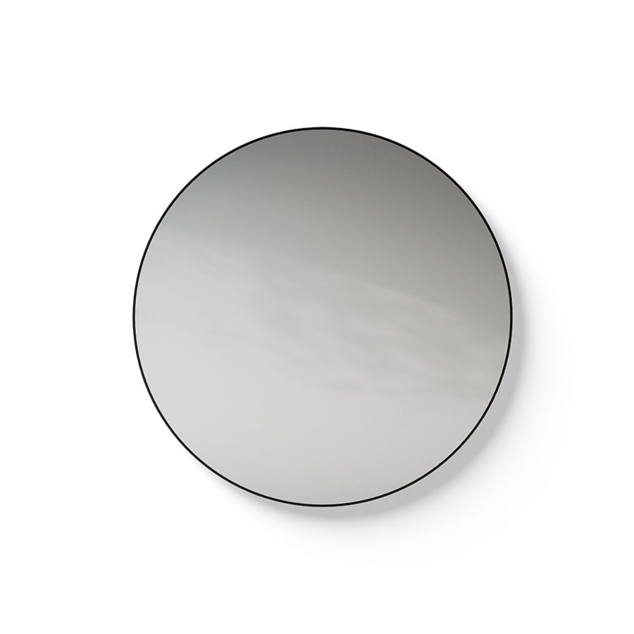 Spiegel Toilet Line Round, matt black frame, diameter 30 cm