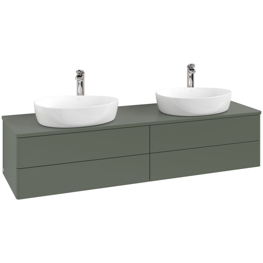 Wastafelonderkast Antao 1600x360x500mm L.Green Matt Lacquer K28050HL