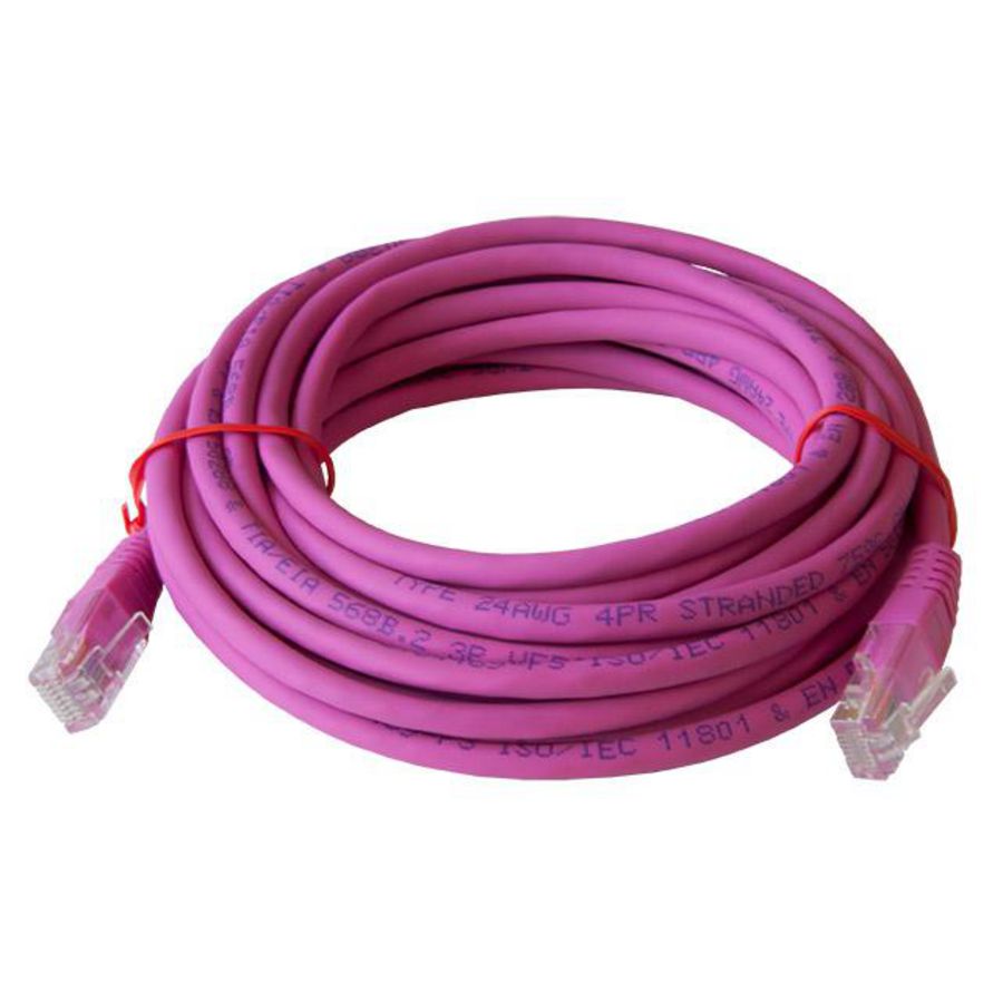 Patchkabel / netwerkkabel CAT5e UTP PVC molded roze 5.0meter