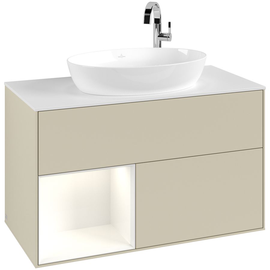 Wastafelonderkast Finion 1000x603x501mm S.Grey Matt Lacquer F891GFHJ