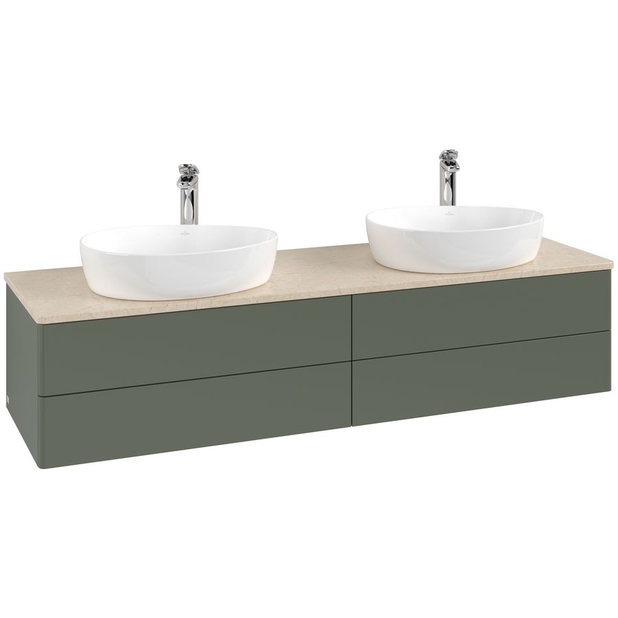 Wastafelonderkast Antao 1600x360x500mm L.Green Matt Lacquer K28053HL