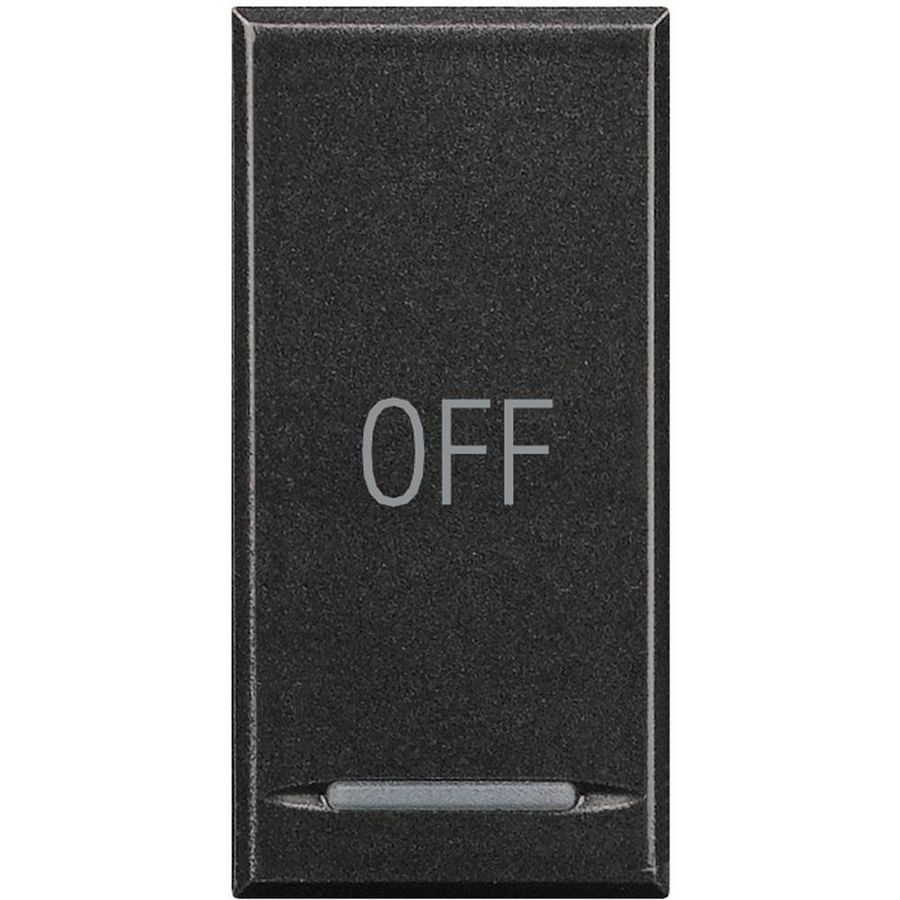 Wipschakelaar antraciet OFF 1f 1 module VVE=10