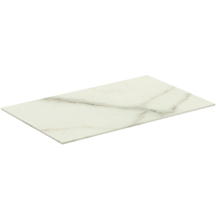 Conca keramisch afdekblad 600x373x6mm zonder uitsnijding white marble