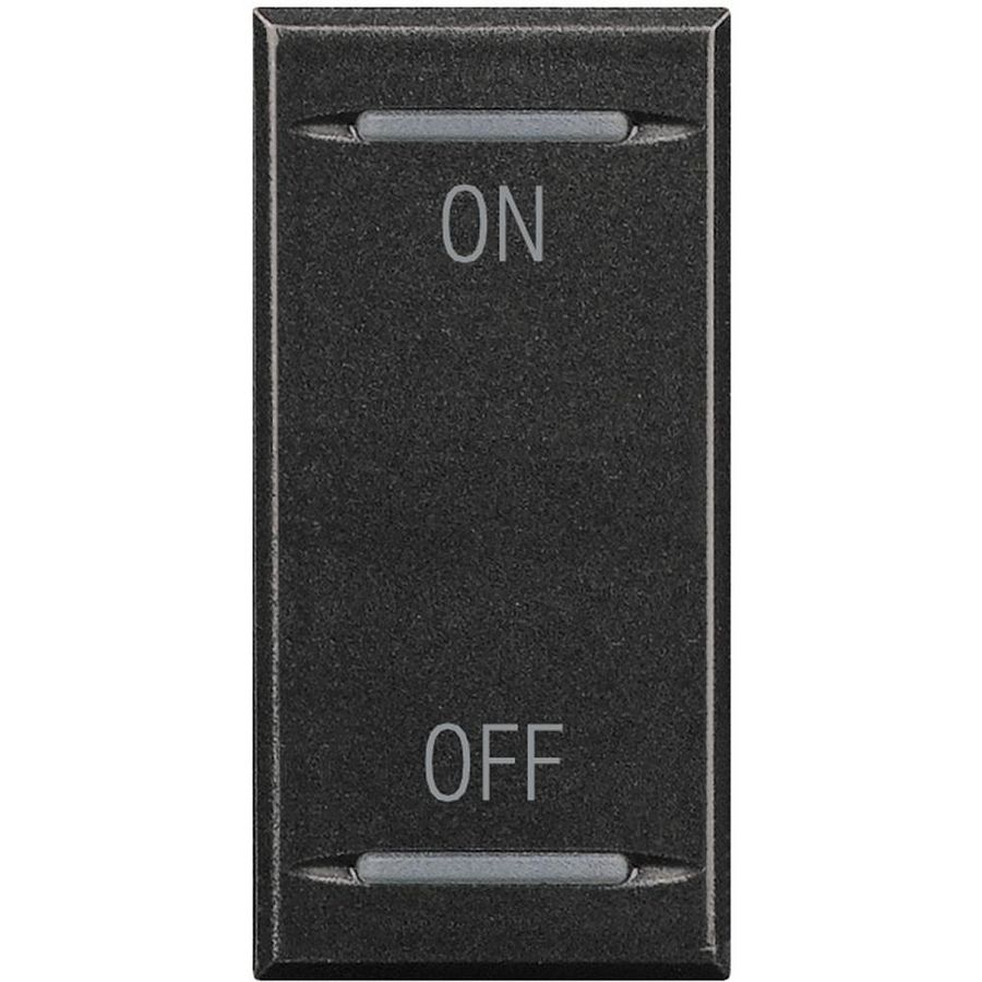 Wipschakelaar antraciet ON/OFF 2f 1 module VVE=10