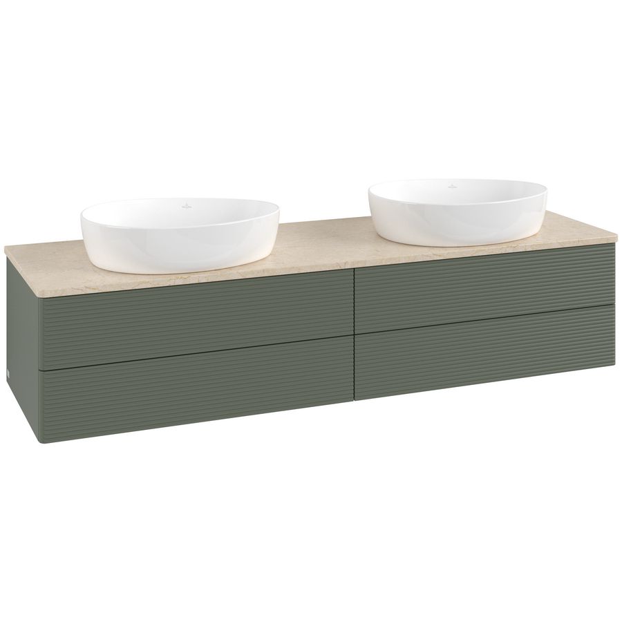 Wastafelonderkast Antao 1600x360x500mm L.Green Matt Lacquer K28113HL