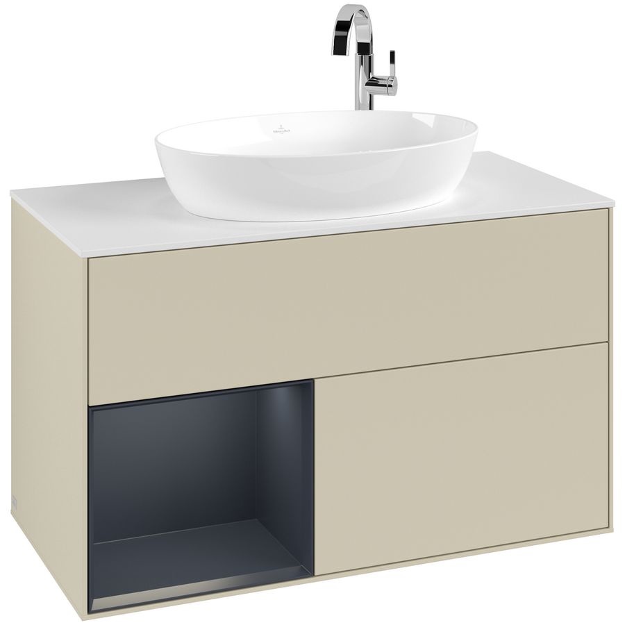 Wastafelonderkast Finion 1000x603x501mm S.Grey Matt Lacquer F891HGHJ